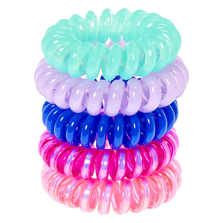 Claire/'s Girl/'s Pastel Lurex Lazo PELO Bobbles 4 Paquete Azul//Gris//Rosa